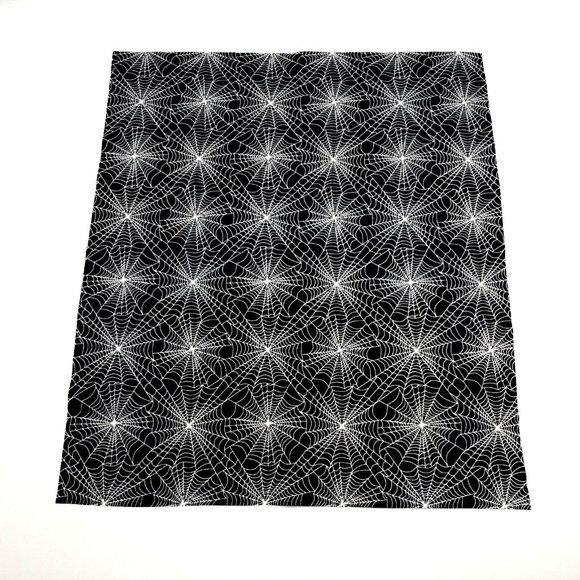 Unbranded Other - Cobweb Spider Halloween Fat Quarter Fabric Square 100% Cotton 18" x 21" Minimum